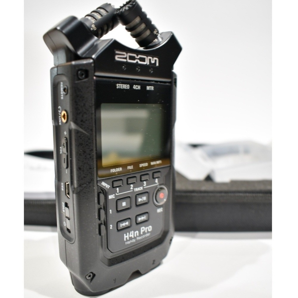 Zoom H4n Pro Handy Audio Recorder Portable 4-Track Digital Field Recorder Black